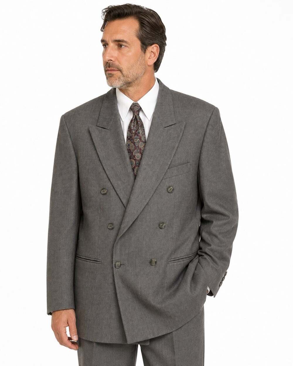 Vintage 90’s Moda Italia by Andarmani Men’s 42R Gray 100% Wool Blazer Made Italy